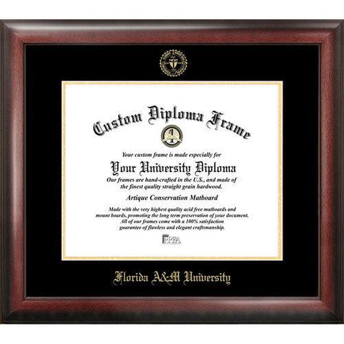 Florida A&amp;M University Gold Embossed Diploma Frame