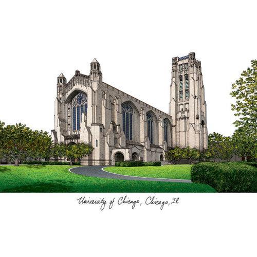 University of Chicago Campus Images Lithograph Print