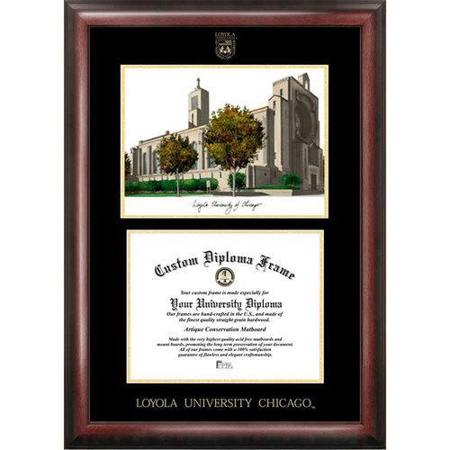 Loyola Marymount University Gold Embossed Diploma Frame with Limited Edition Lithograph