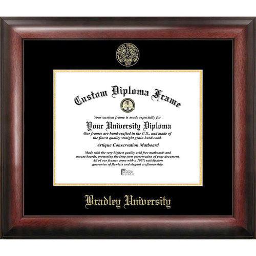 Bradley University Gold Embossed Diploma Frame