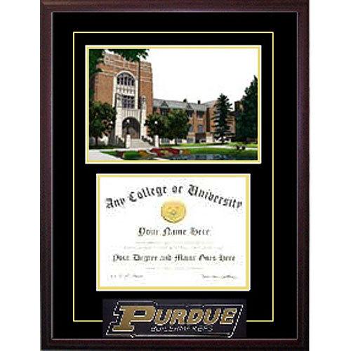 Purdue University Spirit" Graduate Frame with Campus Image"