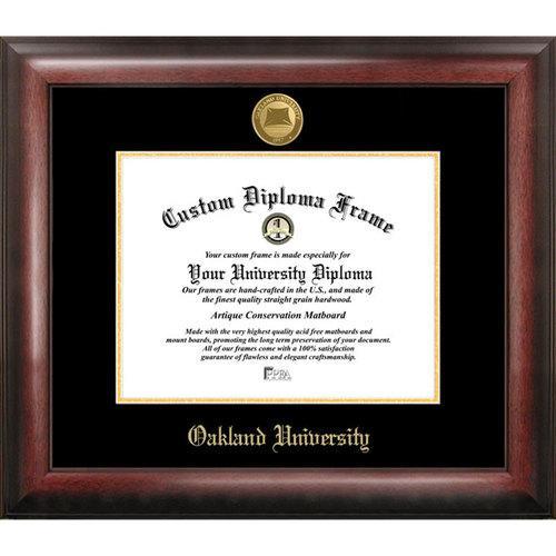 Oakland University Gold Embossed Diploma Frame