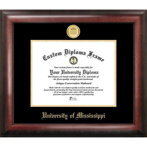 University of Mississippi Gold Embossed Diploma Frame