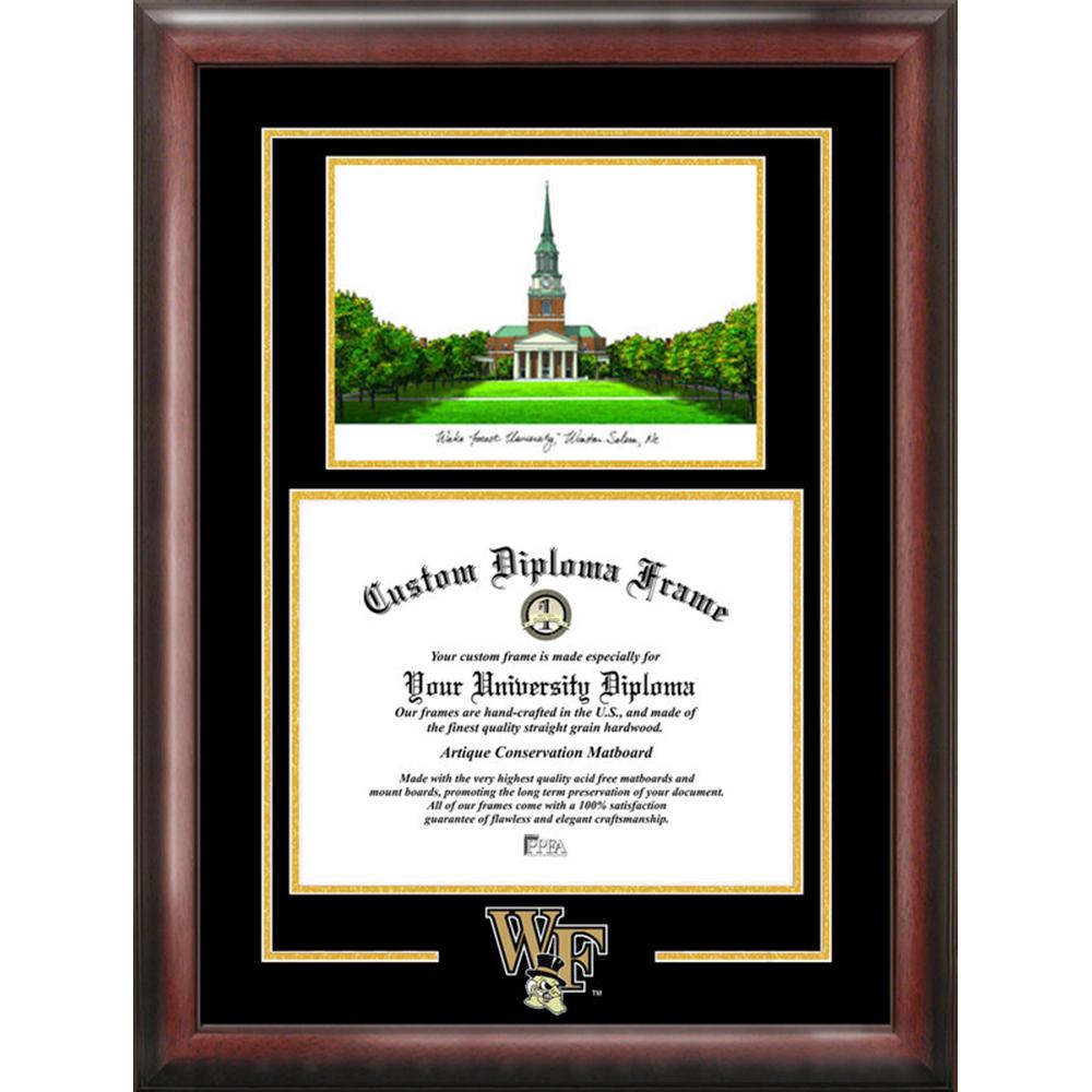 Wake Forest University Spirit" Graduate Frame with Campus Image"