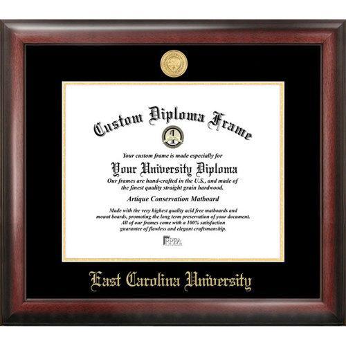 East Carolina University Gold Embossed Diploma Frame