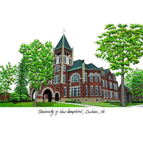 University of New Hampshire Campus Images Lithograph Print