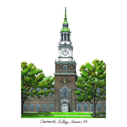 Dartmouth College Campus Images Lithograph Print