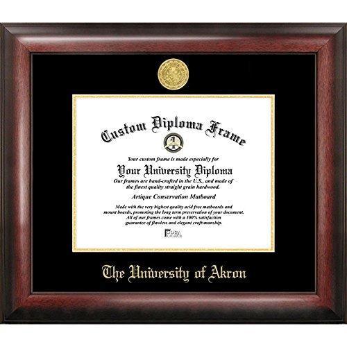 Akron Zips Gold Embossed Diploma Frame - Non-Glare