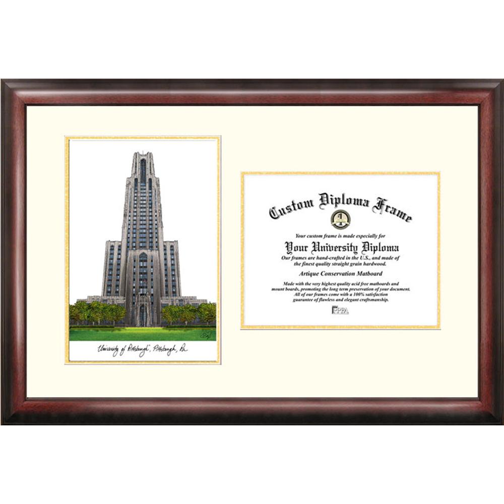 Pittsburgh Panthers Framed Scholar Diploma Frame with Lithograph