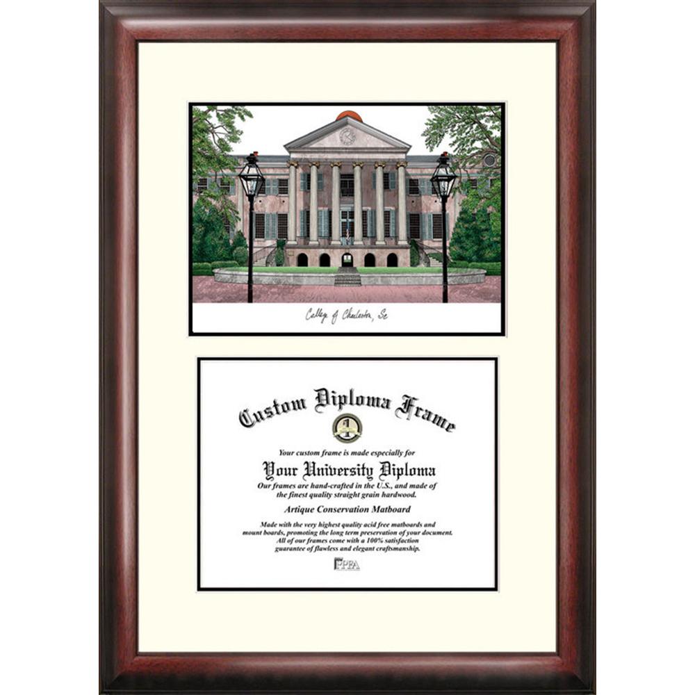 College of Charleston Cougars Framed Scholar Diploma Frame with Lithograph