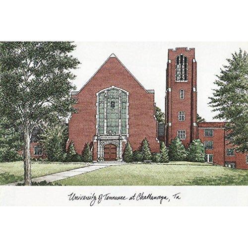 University of Tennessee , Chattanooga Campus Images Lithograph Print