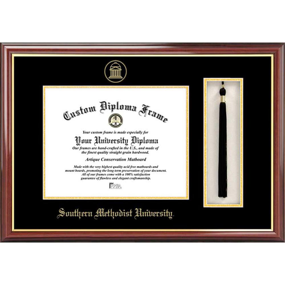 Southern Methodist University Tassel Box and Diploma Frame