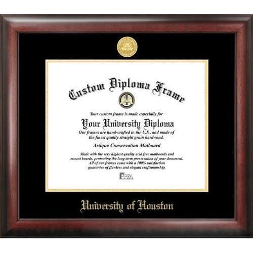 University of Houston Gold Embossed Diploma Frame