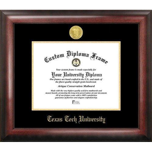 Texas Tech University Gold Embossed Diploma Frame