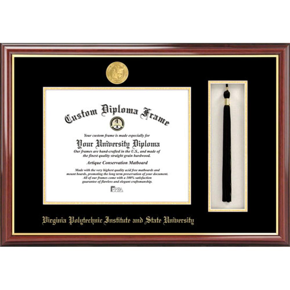 Virginia Tech Tassel Box and Diploma Frame