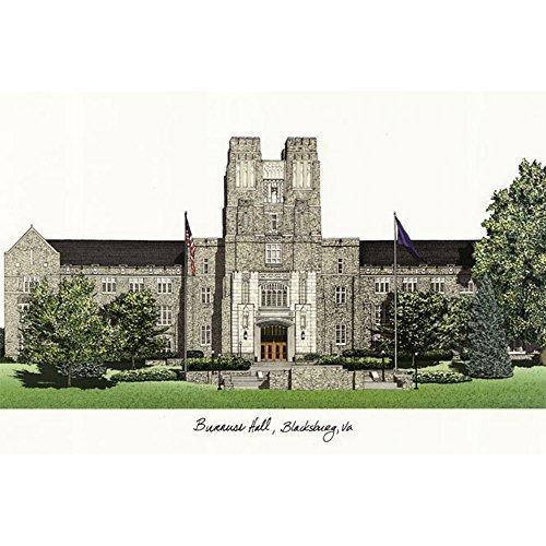 Virginia Tech Campus Images Lithograph Print