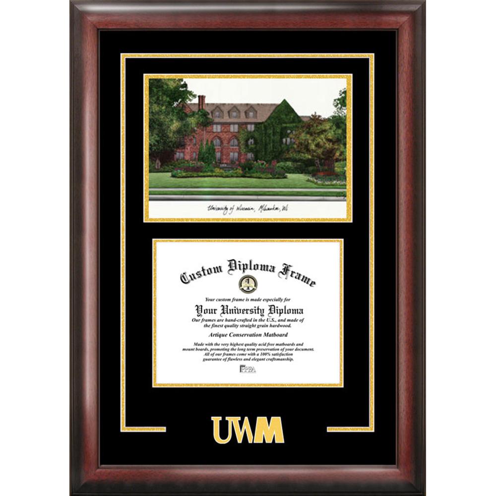 University of Wisconsin , Milwaukee Spirit Graduate Frame with Campus Image