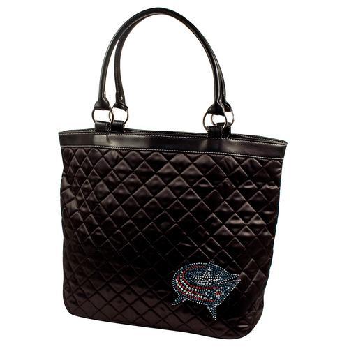 Columbus Blue Jackets NHL Sport Noir Quilted Tote