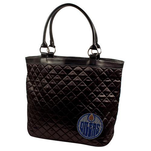 Edmonton Oilers NHL Sport Noir Quilted Tote