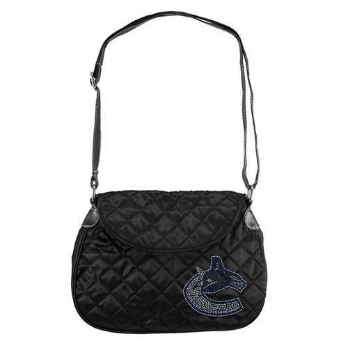 Vancouver Canucks NHL Sport Noir Quilted Saddlebag