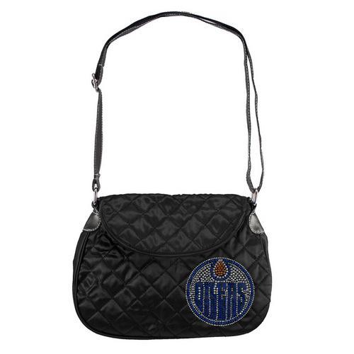 Edmonton Oilers NHL Sport Noir Quilted Saddlebag