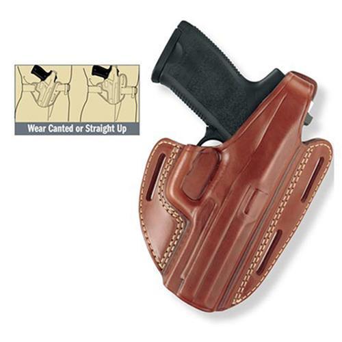 GandG Chestnut Brown Three Slot Pancake Holster 803-G19