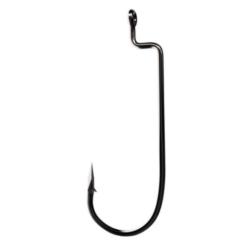 Eagle Claw Laser Trokar Worm Hook Plat Blk Size2/0 6Pk