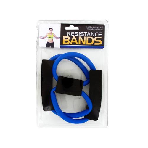 Portable Resistance Bands with Foam Handles ( Case of 12 )