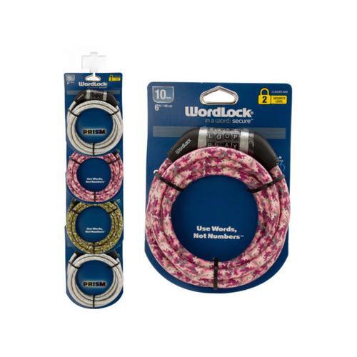 WordLock Printed Steel Cable Bike Lock ( Case of 12 )