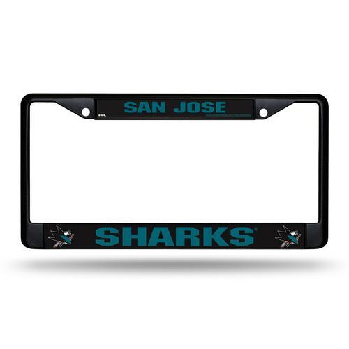 San Jose Sharks NHL Black License Plate Frame