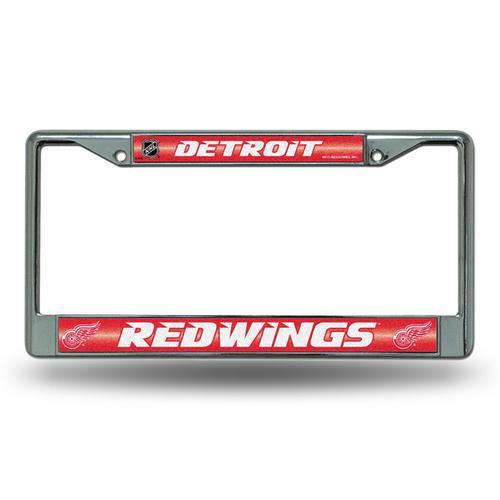 Detroit Red Wings NHL Bling Glitter Chrome License Plate Frame