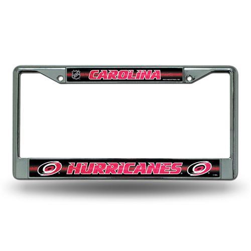 Carolina Hurricanes NHL Bling Glitter Chrome License Plate Frame