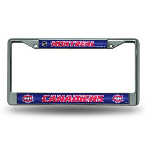 Montreal Canadiens NHL Bling Glitter Chrome License Plate Frame