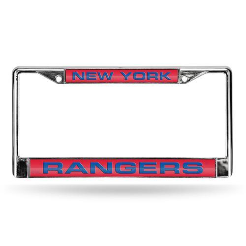 New York Rangers NHL Chrome Laser Cut License Plate Frame