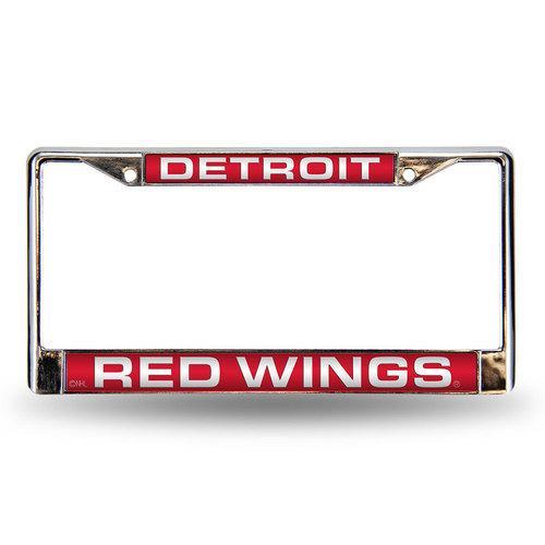 Detroit Red Wings NHL Chrome Laser Cut License Plate Frame