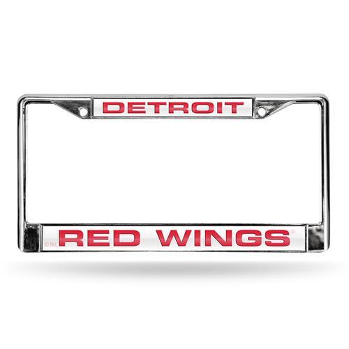 Detroit Red Wings NHL Chrome Laser Cut License Plate Frame