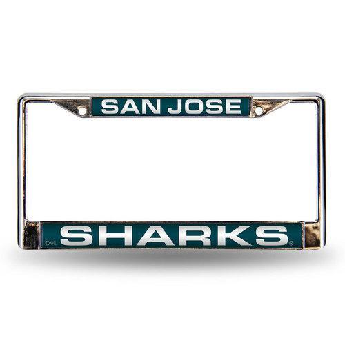 San Jose Sharks NHL Chrome Laser Cut License Plate Frame