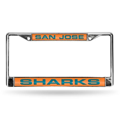 San Jose Sharks NHL Chrome Laser Cut License Plate Frame