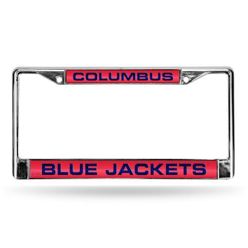 Columbus Blue Jackets NHL Chrome Laser Cut License Plate Frame