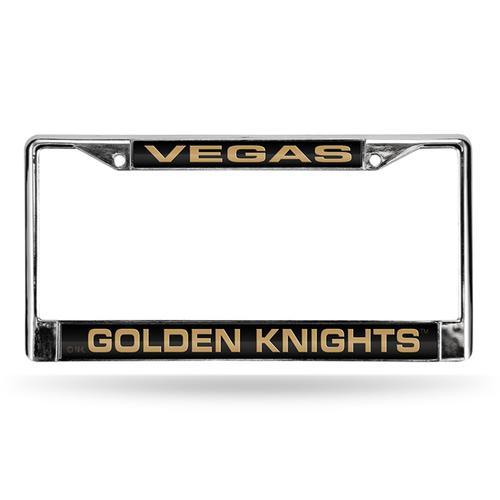 Vegas Golden Knights NHL Chrome Laser Cut License Plate Frame