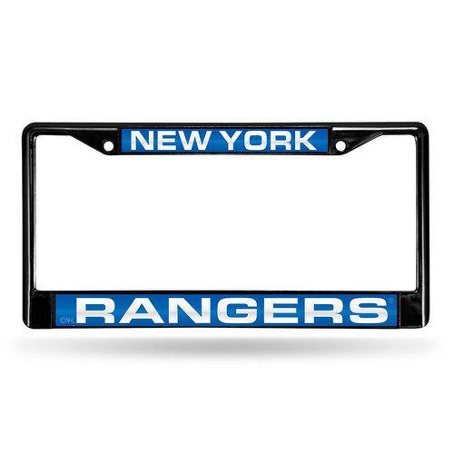 New York Rangers NHL Laser Cut Black License Plate Frame