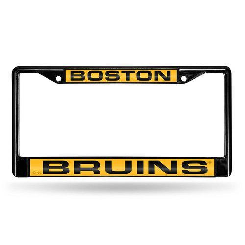 Boston Bruins NHL Laser Cut Black License Plate Frame