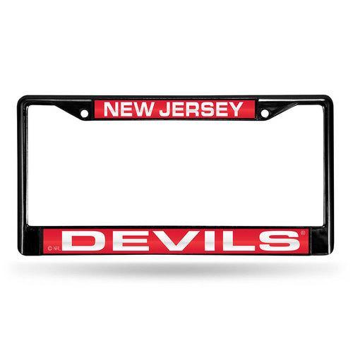 New Jersey Devils NHL Laser Cut Black License Plate Frame