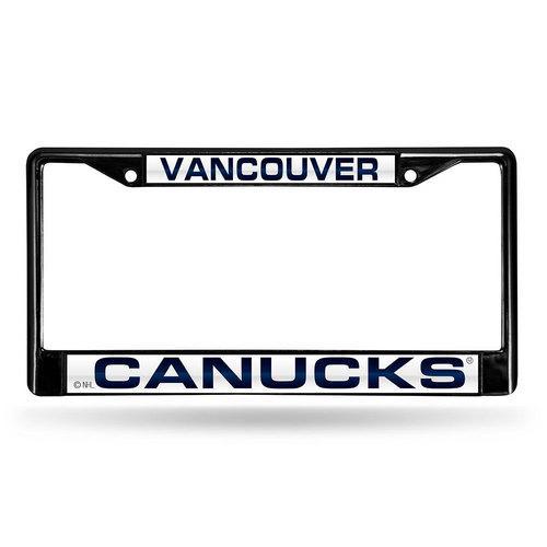 Vancouver Canucks NHL Laser Cut Black License Plate Frame