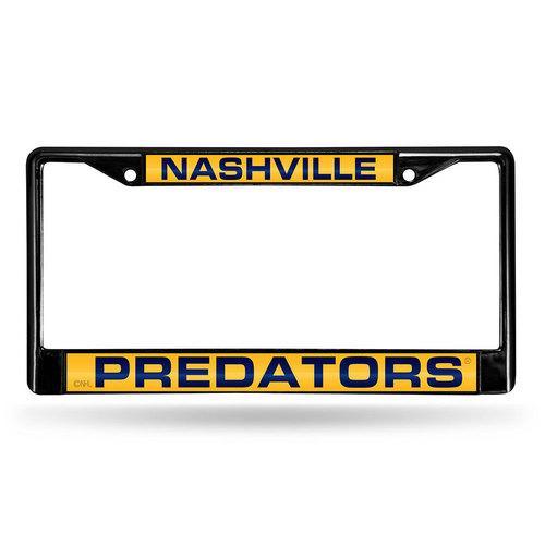 Nashville Predators NHL Laser Cut Black License Plate Frame