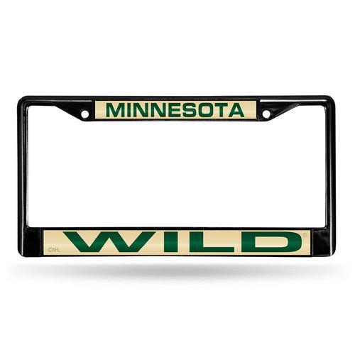 Minnesota Wild NHL Laser Cut Black License Plate Frame