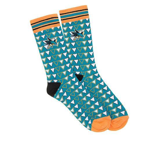 San Jose Sharks NHL Stylish Socks Diamonds" (1 Pair) (M-L)"