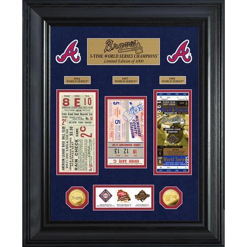 Atlanta Braves World Series Deluxe Gold Coin &amp; Ticket Collection