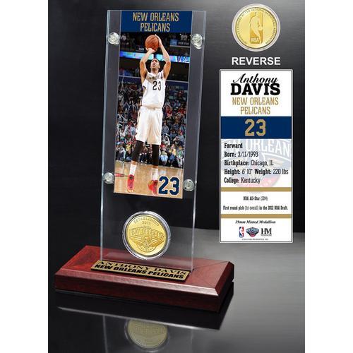 Anthony Davis Ticket &amp; Bronze Coin Acrylic Desk Top