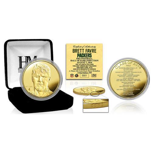 Brett Favre 2016 Pro Football HOF Induction Gold Mint Coin